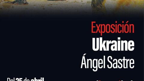 Cartel de Ukraine en el Hospital Centro Vivo