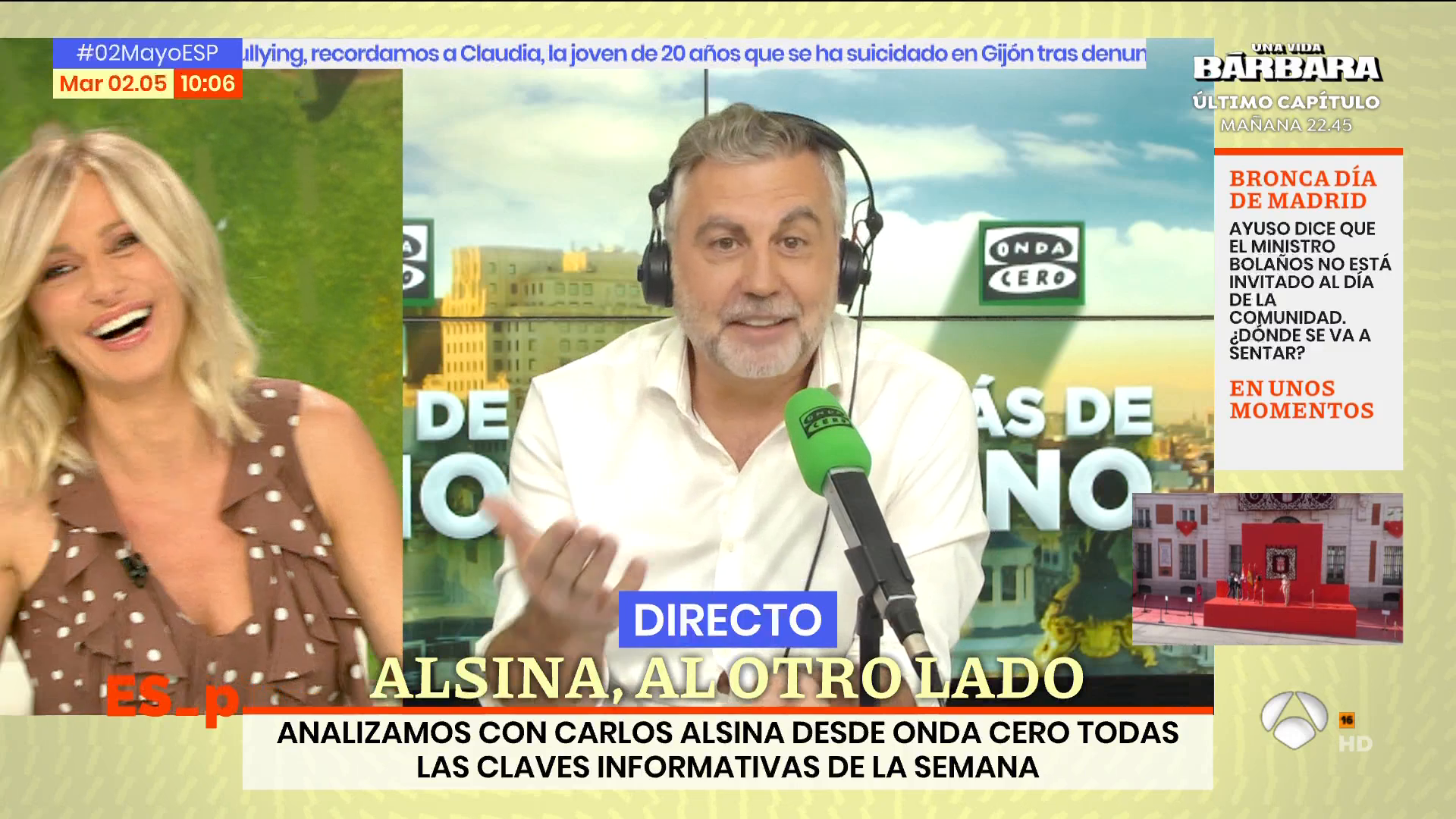 Carlos Alsina, sobre la tensión entre Ayuso y Bolaños: "Pasará a la historia como la polémica más imbécil" Carlos Alsina, sobre la tensión entre Ayuso y Bolaños: "Pasará a la historia como la polémica más imbécil"