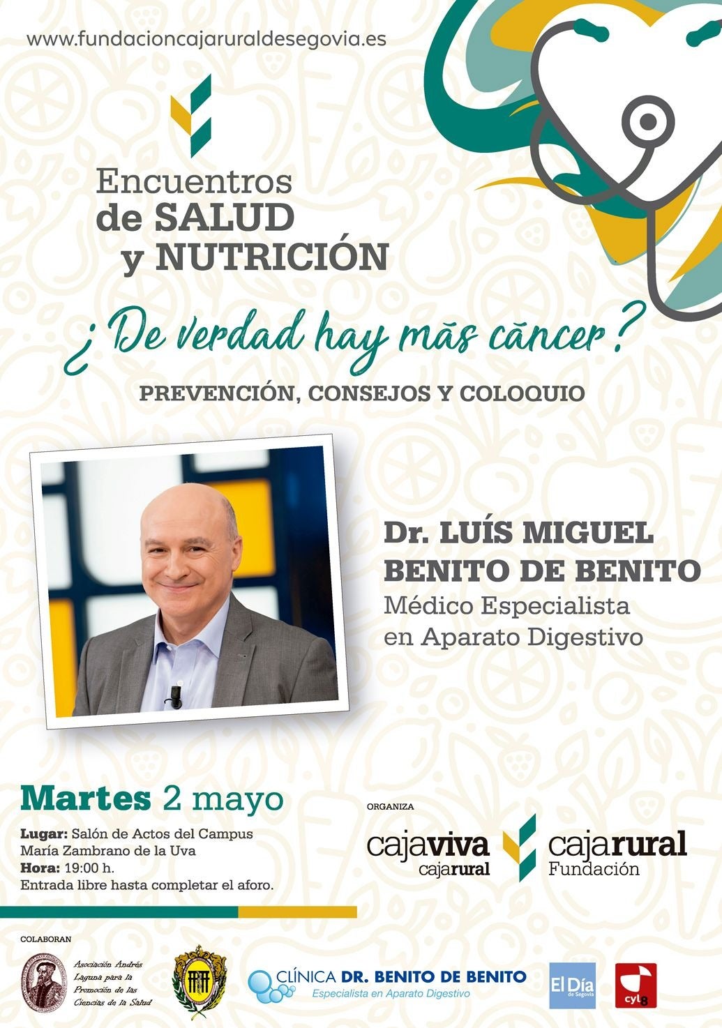 La UVa acoge hoy una jornada de los ‘Encuentros de Salud y Nutrición’ de Caja Rural La UVa acoge hoy una jornada de los ‘Encuentros de Salud y Nutrición’ de Caja Rural