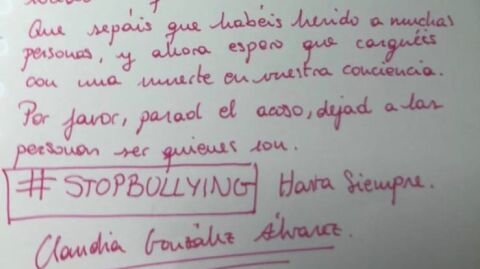 Claudia denunci&oacute; haber sido v&iacute;ctima de acoso escolar