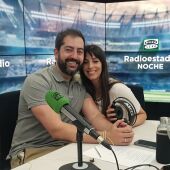 Almudena Cid con Aitor Gómez en Radioestadio noche