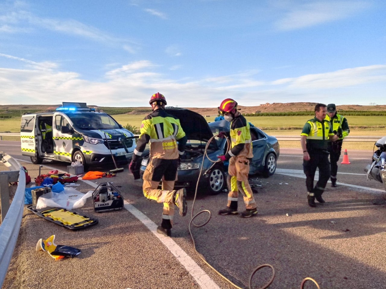 Cinco heridos en un accidente de tráfico en Alcañiz Cinco heridos en un accidente de tráfico en Alcañiz