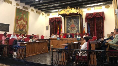 Pleno municipal del mes de abril en el Ayuntamiento de Elche.