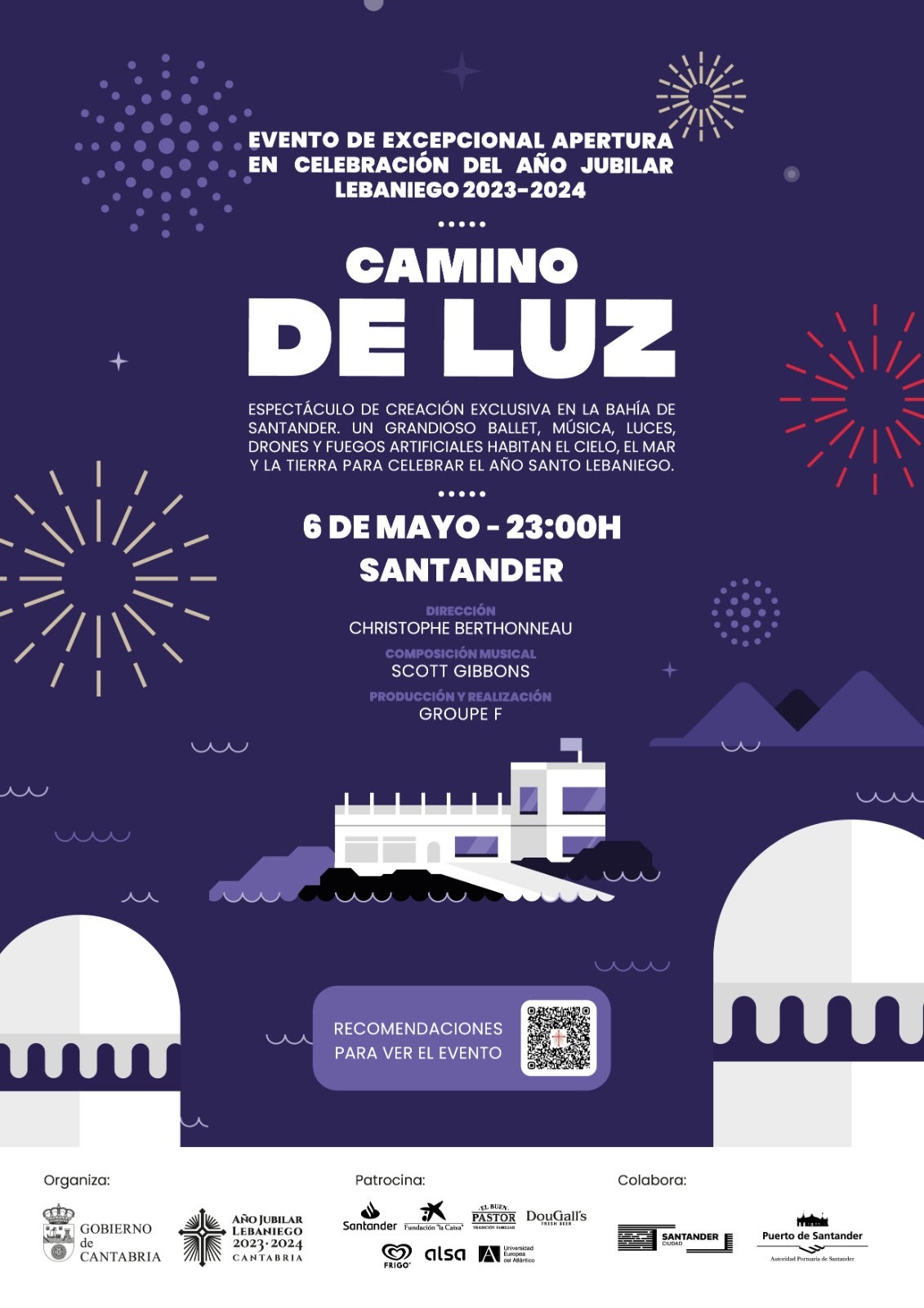 Un espectáculo de drones y fuegos artificiales iluminará la Bahía de Santander el 6 de mayo Un espectáculo de drones y fuegos artificiales iluminará la Bahía de Santander el 6 de mayo