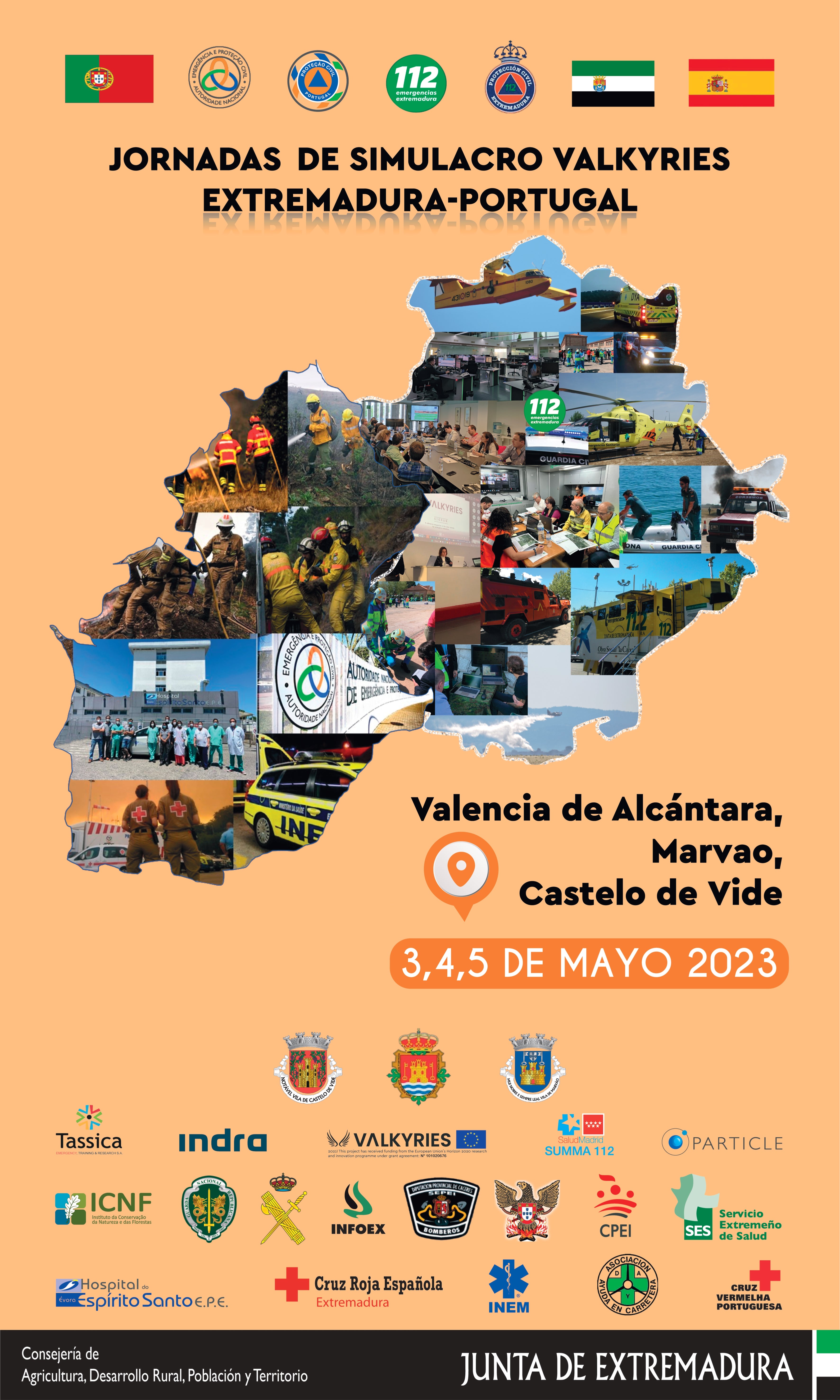 Este miércoles tendrá lugar un gran simulacro de incendio forestal en la frontera entre Valencia de Alcántar y Portugal Este miércoles tendrá lugar un gran simulacro de incendio forestal en la frontera entre Valencia de Alcántar y Portugal