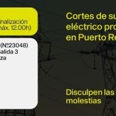 Cortes programados en Puerto Real