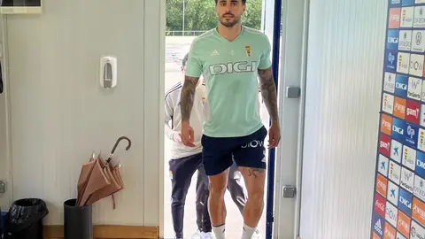 David Costas, en la sala de prensa de El Requexón David Costas, en la sala de prensa de El Requexón