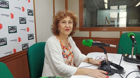 Laura Arriaga, en los estudios de Onda Cero Ciudad Real