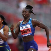 Imagen de archivo de la atleta Tori Bowie durante el Mundial de Doha en 2019