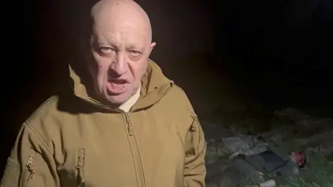 Yevgeny Prigozhin, fundador de Wagner, en un momento de su vídeo Yevgeny Prigozhin, fundador de Wagner, en un momento de su vídeo