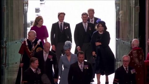 La entrada del príncipe Harry a la Abadía de Westminster