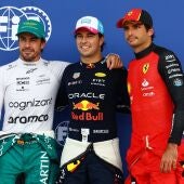 Fernando Alonso, Sergio Pérez y Carlos Sainz