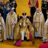 El rey Carlos III durante la ceremonia de coronación