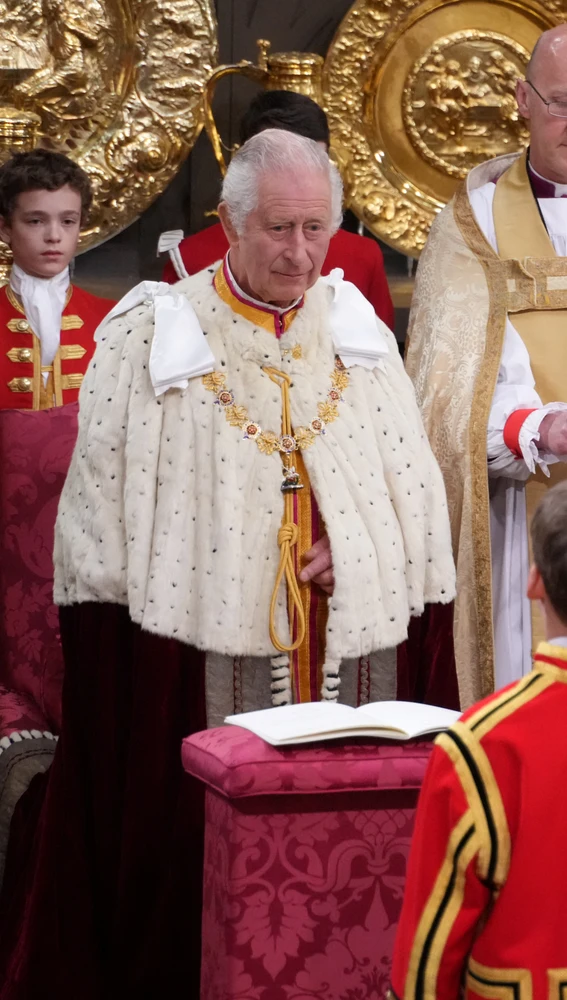Carlos III durante el juramento