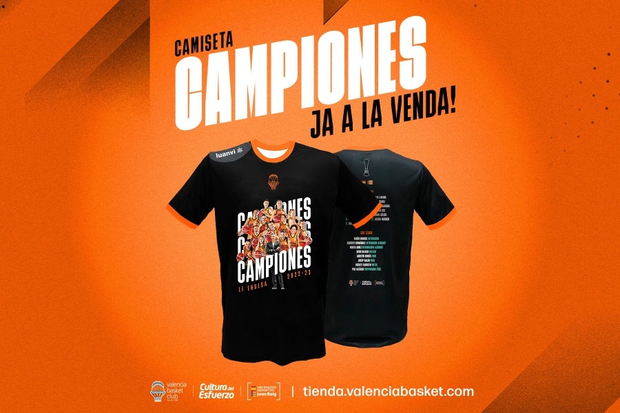 Valencia Basket pone a la venta las camisetas de campeonas Valencia Basket pone a la venta las camisetas de campeonas