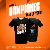 Valencia Basket pone a la venta las camisetas de campeonas