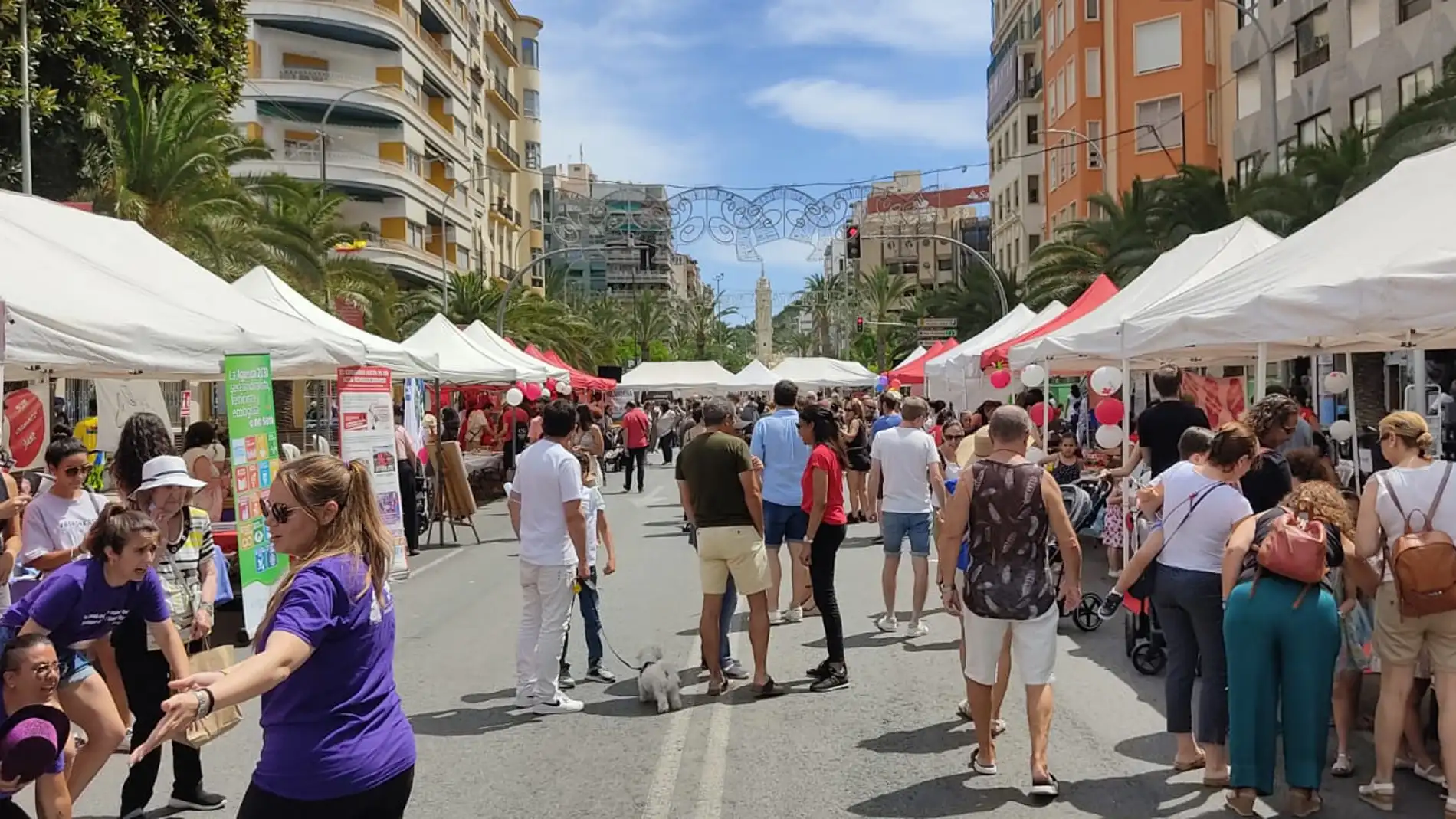 Una imagen de anteriores celebraciones del Día del Comercio Justo en Alicante 