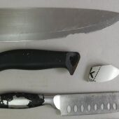 Imagen de los cuchillos intervenidos por la Policía Nacional. 