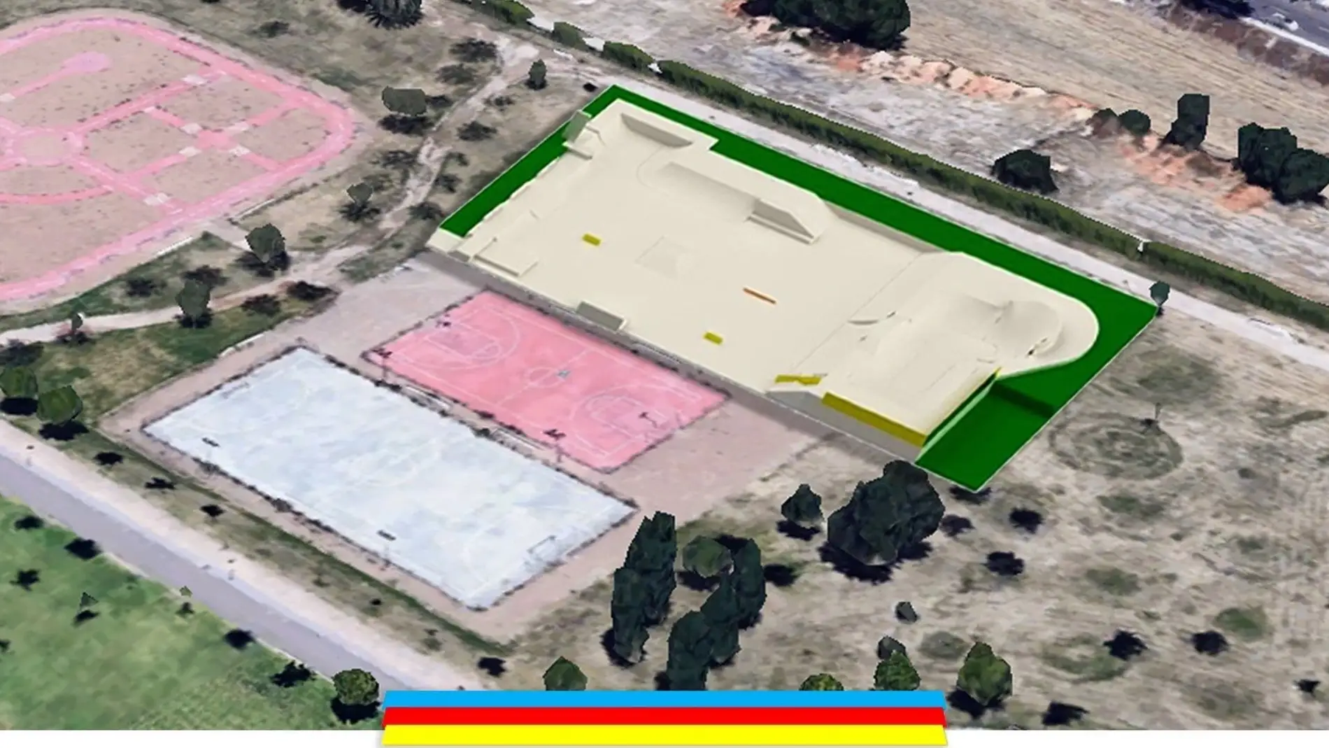 Badajoz tendrá un nuevo skate park que ocupará 2.000 m2 en el parque de la Margen Derecha del Guadiana