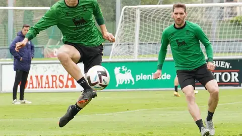 entrenamiento Racing de Santander, Íñigo Sainz-Maza y Fausto entrenamiento Racing de Santander, Íñigo Sainz-Maza y Fausto