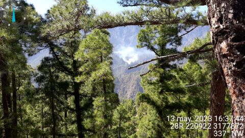 Incendio forestal declarado el sábado 13 de mayo de 2023 en La Caldera de Taburiente, La Palma