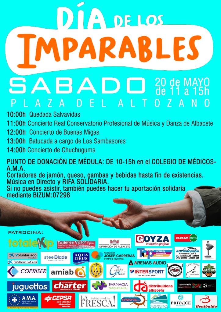 ¿Quieres saber cómo puedes ser donante de médula ósea? "Yo me pido vida" te lo cuenta el sábado en el Altozano ¿Quieres saber cómo puedes ser donante de médula ósea? "Yo me pido vida" te lo cuenta el sábado en el Altozano