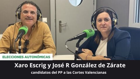 Candidatos del PP a las Cortes Valencianas, Xaro Escrig y Jos&eacute; R. Gonz&aacute;lez de Z&aacute;rate.