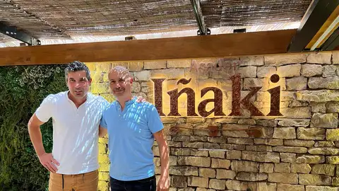 Funes y David Campaña, en el Asador Iñaki Funes y David Campaña, en el Asador Iñaki