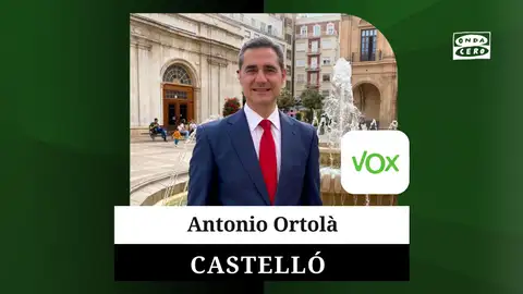 Antonio Ortolà, candidato de VOX en Castelló. Antonio Ortolà, candidato de VOX en Castelló.