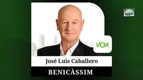 José Luis Caballero, candidato por VOX a Benicàssim. José Luis Caballero, candidato por VOX a Benicàssim.