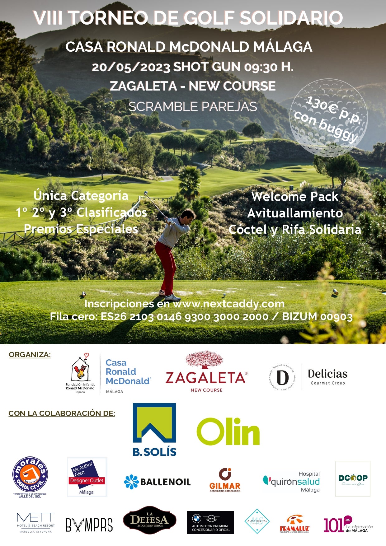 Este sábado se celebra el 8º Torneo de Golf Solidario de la Casa Ronald McDonald de Málaga en La Zagaleta new course Este sábado se celebra el 8º Torneo de Golf Solidario de la Casa Ronald McDonald de Málaga en La Zagaleta new course