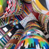 Imagen interior del silo de Villanueva de los Infantes intervenido por Okuda San Miguel Imagen interior del silo de Villanueva de los Infantes intervenido por Okuda San Miguel