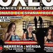 Velada boxeo femenino en Revilla de Camargo