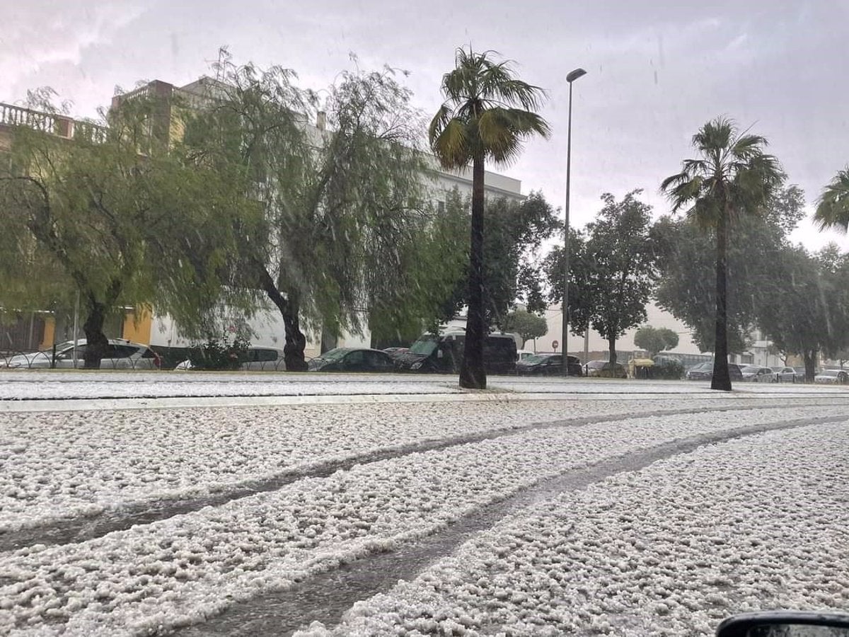 Una granizada en Los Palacios destroza invernaderos y cultivos Una granizada en Los Palacios destroza invernaderos y cultivos