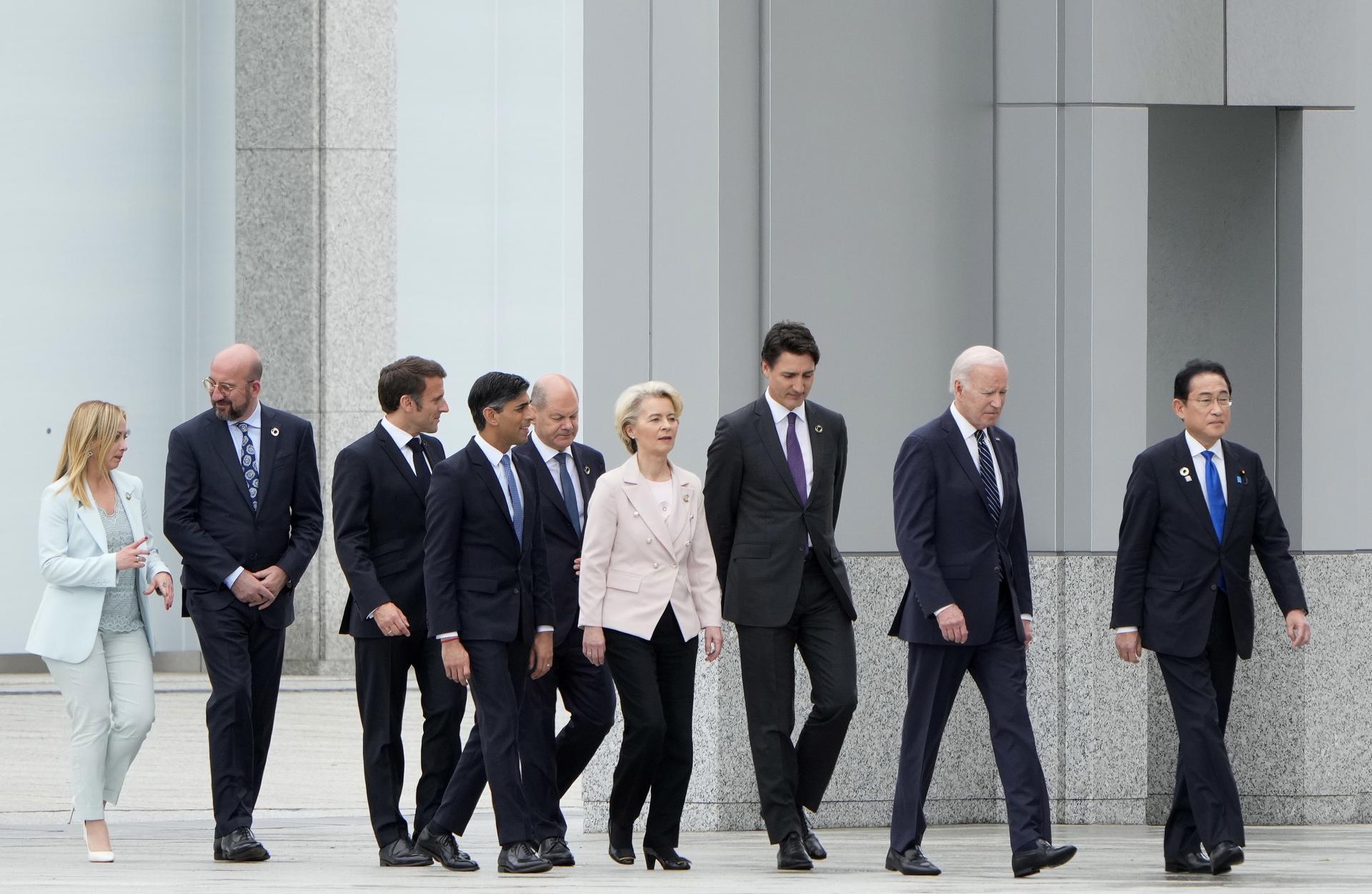 El G7 escenifica un gesto antinuclear en Hiroshima y anuncia más sanciones contra Rusia El G7 escenifica un gesto antinuclear en Hiroshima y anuncia más sanciones contra Rusia
