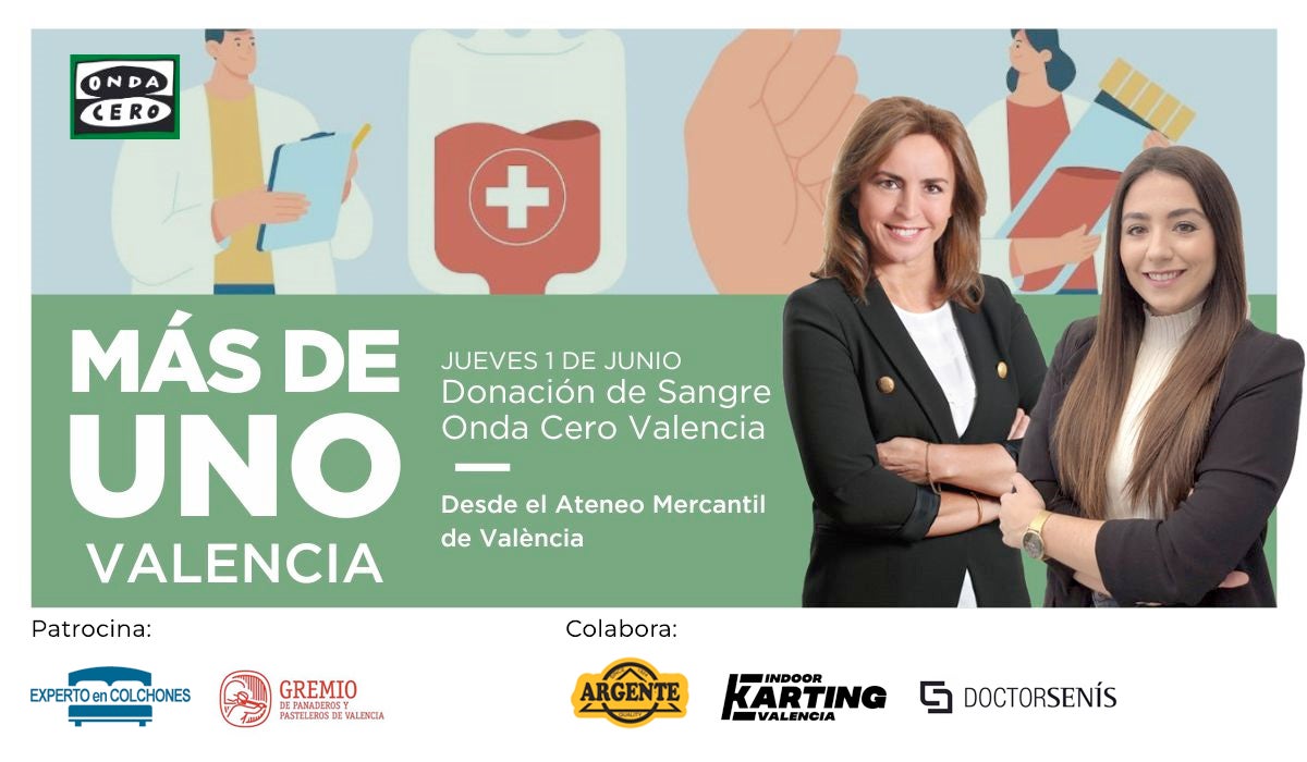 Más de Uno Valencia desde la donación de sangre de Onda Cero Más de Uno Valencia desde la donación de sangre de Onda Cero