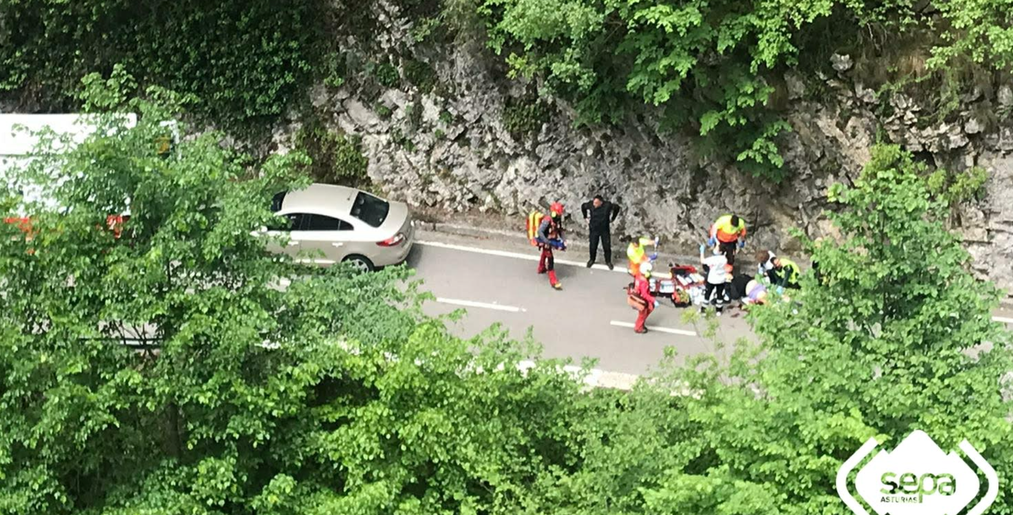 Herido un motorista tras sufrir un accidente en el concejo de Ponga Herido un motorista tras sufrir un accidente en el concejo de Ponga