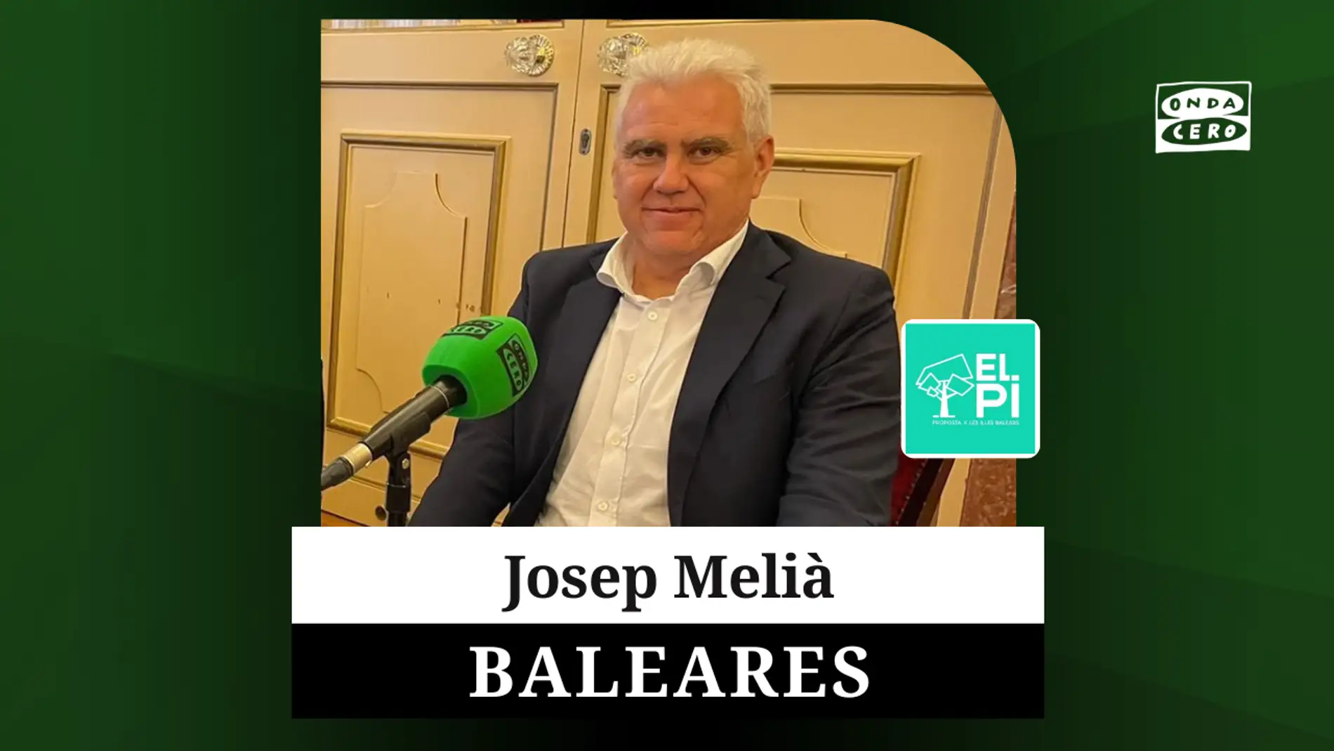 El candidato de El Pi, Josep Melià, de centro-derecha, pero alejado de los "extremismos"