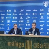 Kike Pérez, director general, y José María Muñoz, administrador judicial, del Málaga CF