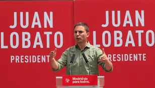 El candidato socialista a la Presidencia regional, Juan Lobato
