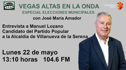 Manuel Lozano, candidato del PP en Villanueva de la Serena