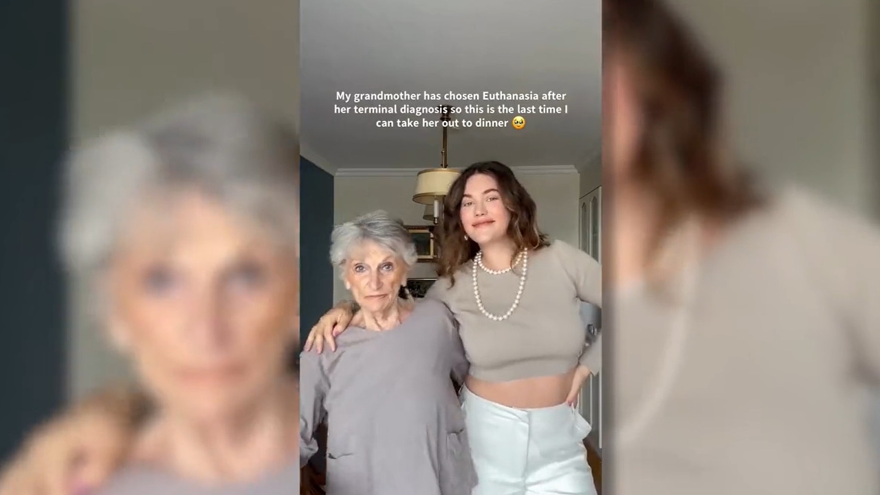 An influencer shares the last meeting with her grandmother before her euthanasia