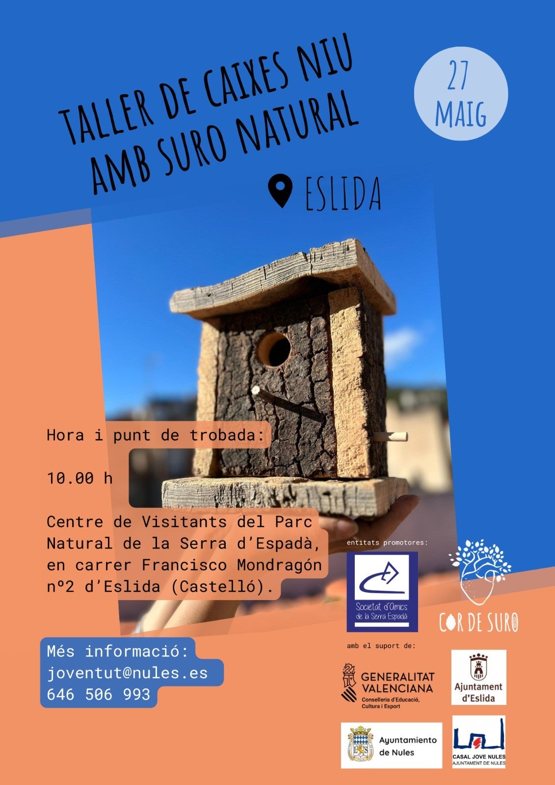 Los jóvenes de Nules podrán ser voluntarios por un día para la conservación de aves Los jóvenes de Nules podrán ser voluntarios por un día para la conservación de aves