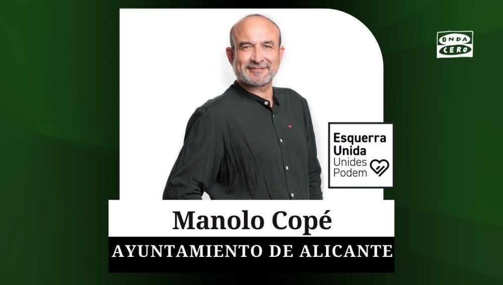 Manolo Copé, candidato de Unides per Alacant a la alcaldía.