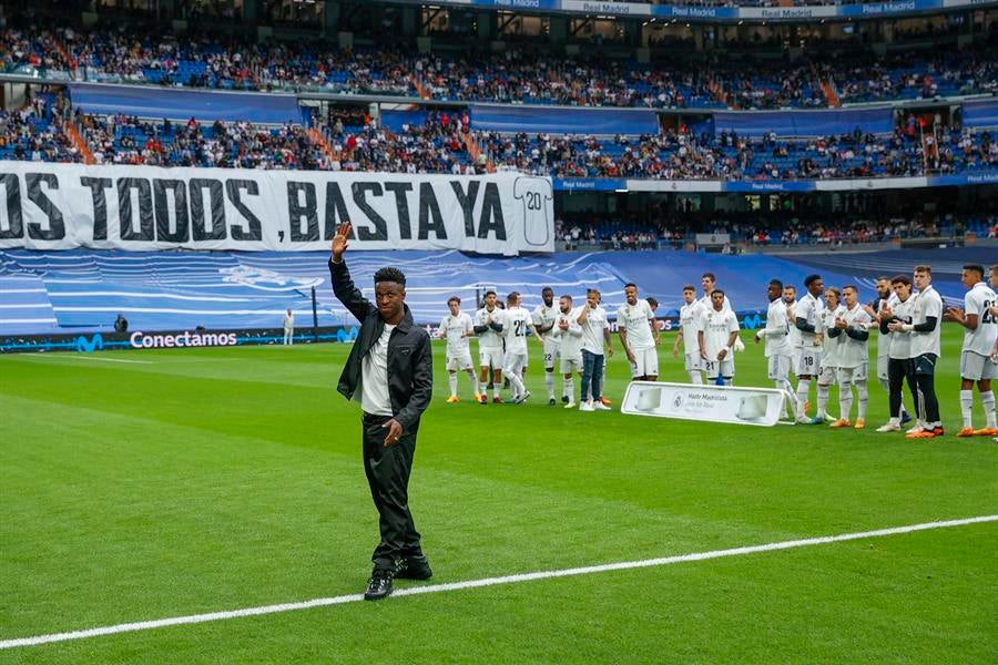 El Real Madrid se vuelca con Vinicius antes del partido ante el Rayo Vallecano El Real Madrid se vuelca con Vinicius antes del partido ante el Rayo Vallecano