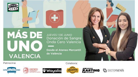 M&aacute;s de Uno Valencia desde la donaci&oacute;n de sangre de Onda Cero