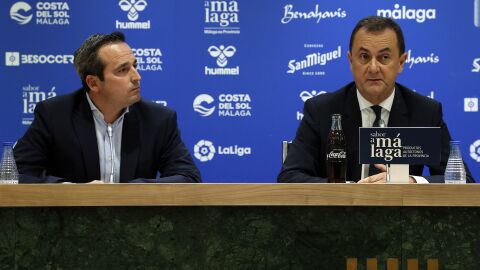 KIke P&eacute;rez, director general del M&aacute;laga CF, y Jos&eacute; Mar&iacute;a Mu&ntilde;oz, administrador judicial