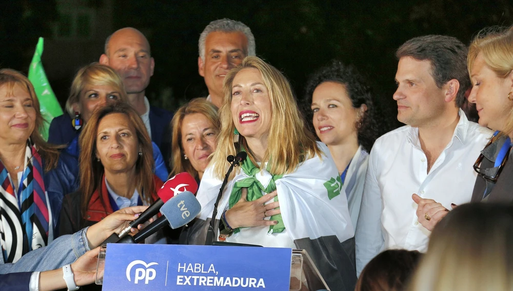 La candidata del PP a la Presidencia de la Junta de Extremadura, María Guardiola 