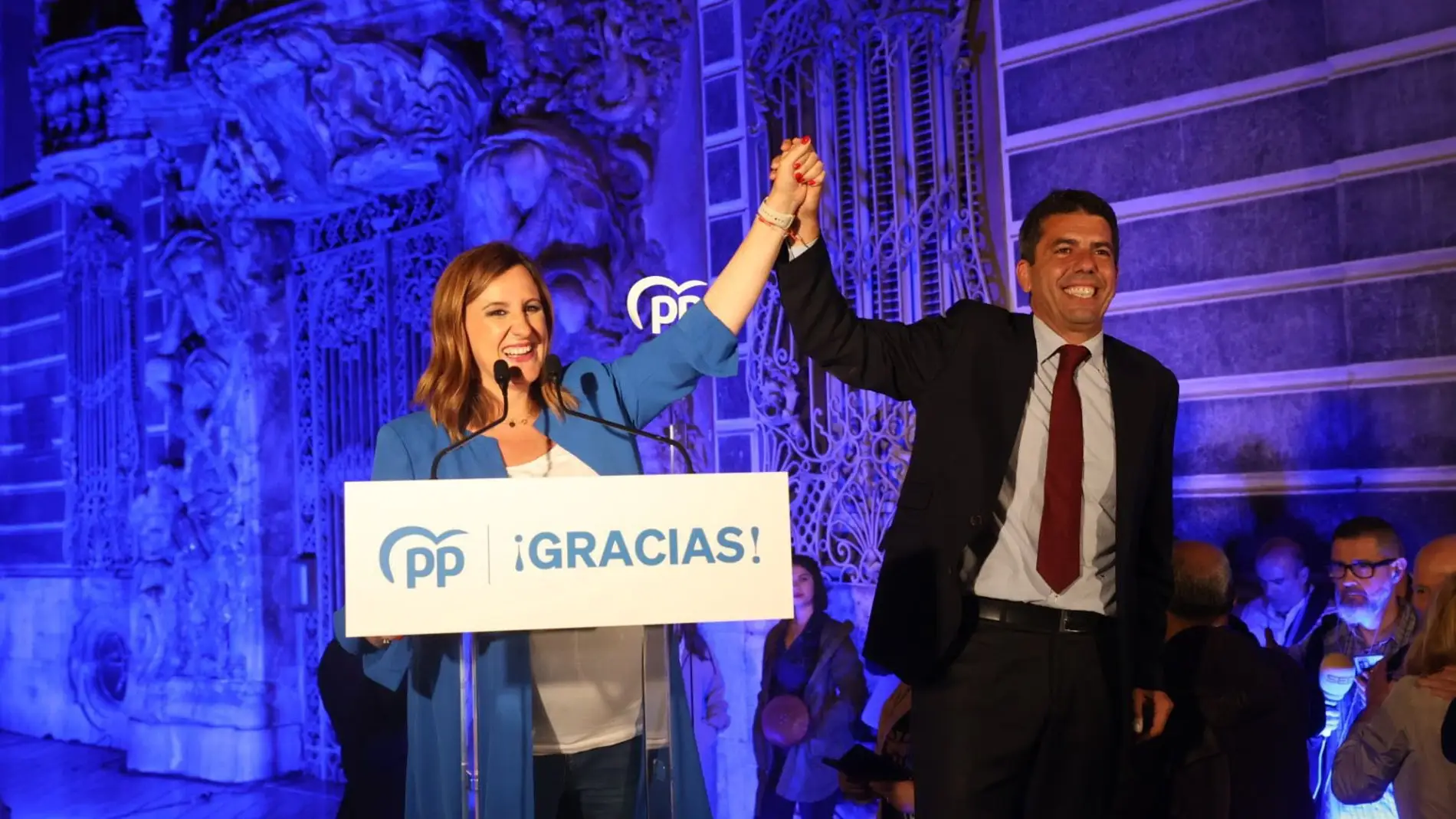 María José Catalá, nueva alcaldesa de València, junto a Carlos Mazón