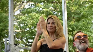 Yolanda Díaz, en un acto de campaña
